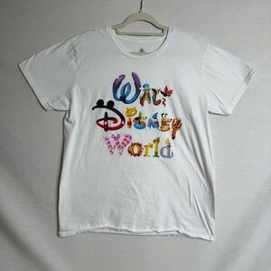 Disney Parks Walt Disney World Graphic Tee Shirt XL White Unisex Adults Mickey